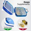 Travel Pill Organizer - Moisture Proof Pill Holder Daily Medicine Organizer Box Small Pill Case for Vitamin Supplement Pocket Pharmacy with Labels Pill Box for Purse Cute Pill Container 7 Compartments