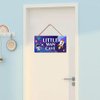 YuplaN Outer Space Little Man Cave Wooden Plaque Boys Spaceman Bedroom Decor Hanging Sign Wall Door Nursery Accessories 5 X 10 Inches
