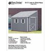 How to build a storage shed, Lean To Style Shed Plans, 6' x 12' Plans Design E0612