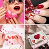 Dazzhues 436 PCS Heart Rhinestones Self Adhesive Sticker Acrylic Heart Gems for Face Hair Body Bling Heart Jewels Crystal Stickers for Wedding Dating Party Decoration DIY Craft (6/10/18mm)