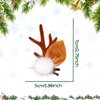 6Pcs Christmas Hair Clips for Women Brown Reindeer Antler Hair Clips Cute Pompom Small Deer Ear Claw Clips for Thick Thin Hair Accessories for Girls Hair Styling Decorations (Brown)