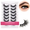 Natural False Eyelashes D Curl 7 Pairs False Eyelashes Cat Eye Lashes Fluffy Faux Mink Lashes Wispy Eyelashes Extensions by MOMOLASH