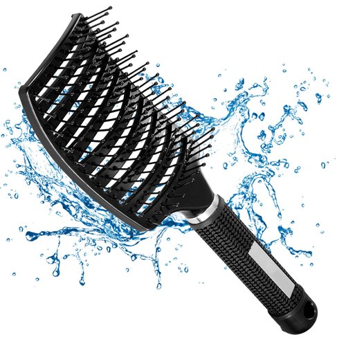 ﻿Hzyxgs Hair Brush, Professional Curved Vented Brush for Faster Blow Drying for Women, Men, Wet Dry Damaged Hair