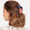 Vovii Red White Blue Hair Claw Clips, Patriotic American Flag Accessories for 4th of July Independence Day Outfits