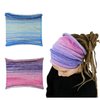 Nutty Natte 2PCS Handmade Wide Tube headwrap Headband for dreadlocks, braids or regular hair Knitted headband for Men and Women Hiking Gaiter Hair Wrap Headbands for Dreads (Purple Blue)
