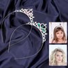 Mozeat Lens 2Pcs Crystal Tiara Crown Silver Princess Crystal Headband Heart Rhinestone Tiara Crown for Women Birthday Party Rhinestones Headbands Bride Wedding Headpieces