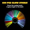 JOYIN 100 Pcs Glow Sticks Bulk 8" Glowsticks, Glow Stick Bracelets Necklaces, Glow in the Dark Party Favors, Easter, Christmas, Halloween Party Supplies Pack, Football Party Supplies