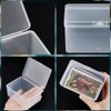 NBEADS 4 Pcs Mini Plastic Storage Containers Box, 3.94x2.6x1.52 Inch Plastic Card Case Holder Clear Rectangle Box with Lid Beads Storage Containers for Storage of Small Items Crafts Jewelry