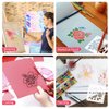 50 PCS Flower Painting Stencils Reusable Flower Stencils for Painting on Wood Rocks Canvas Fabric Glass Pottery 4x4 Inch