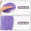 VOCOSTE Hair Brush, Travel Portable Hair Brush, Detangling Hair Brush, Mini Egg Shape Massage Hair Brush for Women, Purple