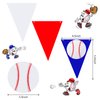 Zonon 4 Pieces Baseball Banner Party Decorations Baseball Paper Garland for Sports Theme Birthday Baby Shower Supplies (Baseball Style)