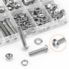 HELIFOUNER 147 Pieces M6 x 8mm /10mm /12mm /16mm /20mm /25mm /30mm, Button Head Socket Cap Screws Bolts Washers Nuts Kit, 304 Stainless Steel