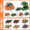 XAZASTOV 12 PCS Dinosaur Toys for 2 3 4 5 Year Old Boys, Ejection Dinosaur Vehicles & Dino Catapult Launchers & Pull Back Cars, Toddler Toys for 2 3 4 5 6 Year Old Boys