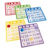 YH Poker Yuanhe Bingo Cards Game Set - Includes 100 Bingo Cards and 1000 Colorful Transparent Bingo Chips, Great for Bingo Games,Card Games, School Classroom Games,Family Gathering Activity