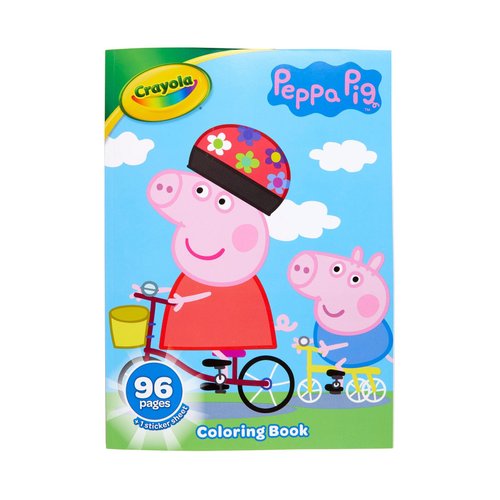 Crayola Peppa Pig Coloring Book with Stickers, Gift for Kids, 96 Pages, Ages 3, 4, 5, 6