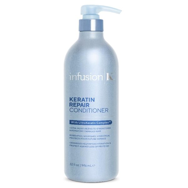 Infusion K Intense Repair Conditioner with Rosehip & UltraKeratin Complex - Moisturizes & Strengthens | Repair Dry Damaged Weak Hair | Color Safe, Paraben, Cruelty, & Sulfate Free | USA Made (32 oz)