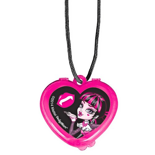 Freaky Fab Monster Hight Heart Shaped Lip Gloss Necklace Birthday Party Favour (1 Piece), Multi Color, 1 1/4" x 1 1/4" .
