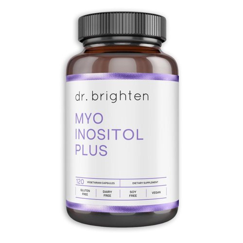 Dr. Brighten Myoinositol Plus - Doctor Formulated Ratio of Myo- and D-Chiro-Inositol to Support PCOS Symptoms, Hormone Balance, Healthy Ovarian Function, and Regular Menstrual Cycles