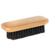 GranNaturals Palm Size Wide Boar Bristle Teasing Brush & Smoothing Brush for Slick Back Hair, Edge Control, Backcombing to Create Sleek Hairstyle - Wooden Wide Portable Handle
