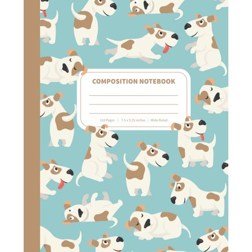 Dog Composition Notebook: Wide Ruled Lined | Cute Dog Pattern Journal