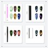 SUPWEE Cat Eye Magnet for Nails 9PCS Magnet Nail Tool for Cat Eye Gel Nail Polish Multi-Function Double-Head Mangtic Stick for 9D Strip Galaxy Cat Eye Nail Art Design DIY Home Manicure
