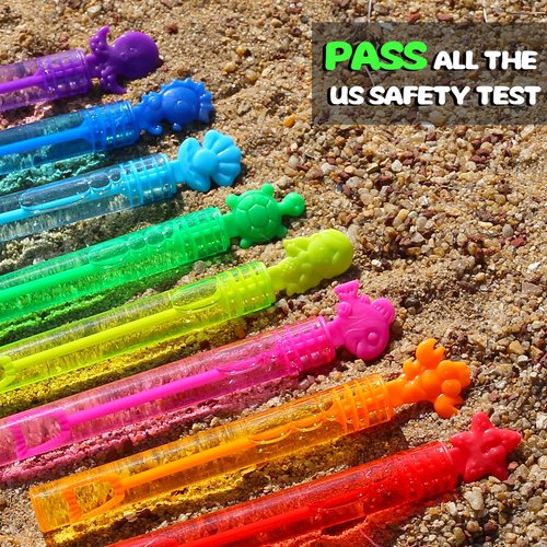 Under the Sea Party Favor, 32 Pack Mini Bubble Wand for Kids Toddler with Display Box, Mermaid Birthday Party Supplies, Ocean Goody Bag Filler, Summer Pool Beach Party Decoration Toy, Classroom Prizes