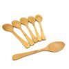 JapanBargain 4109, Set of 6 Bamboo Dinner Spoons Soup Spoons Ice Cream Spoons Yogurt Spoons Dessert Spoons Appetizer Spoons Reusable Dishwasher Safe, 8.25-inch