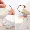 Antner 100Pcs Loose Leaf Binder Rings, 1" Diameter, Nickel Plated Metal Office Book Rings Keychain Key Rings Notebook Rings for School Office