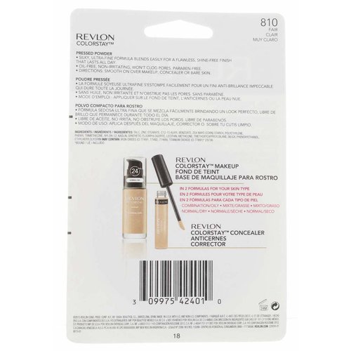 Revlon ColorStay Pressed Powder with SoftFlex, Fair 810, 0.3 Ounces (Pack of 2)