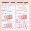 SHOYUM Milky White Jelly Nude Gel Nail Polish Set, 6 Transparent Colors Sheer Pink Gel Nail Kit for Salon and Nail Art DIY at Home