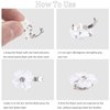 10 Pcs Small Flower Hair Clips with Rhinestone Mini Clover Cute Hair Pins Wedding Bridal Hair Accessories Decorative for Fine Hair Barrettes for Girls Women(White)