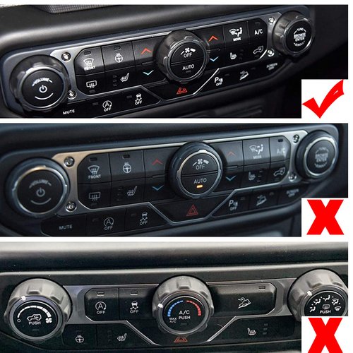 Voodonala Air Conditioner Headlight Center Consoles Switch Knob Cover Trim for 2018-2024+ Jeep Wrangler JL JLU Gladiator JT Interior Accessories, Red Aluminum Alloy 4pcs