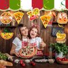 Pizza Party Decorations Pizza Hanging Swirls - 48Pcs Pizza Theme Ceiling Hanging Decor, Pre-assembled, Double-sided Printed, Pizza Birthday Supplies, Prefect for Pizza Party Decorations (12 Styles)