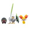 Pokémon Battle Figure 3 Pack - Features 2-Inch Fennekin and Lechonk and 3-Inch Sirfetch'd Battle Figures