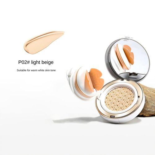 Meiyan Tang Lightweight Cushion Foundation BB Cream - Natural Coverage, Hydrating, Long-Lasting, Non-Drying, Waterproof, Anti-Sweat, Flawless Matte Finish, Unique Butterfly Puff Design