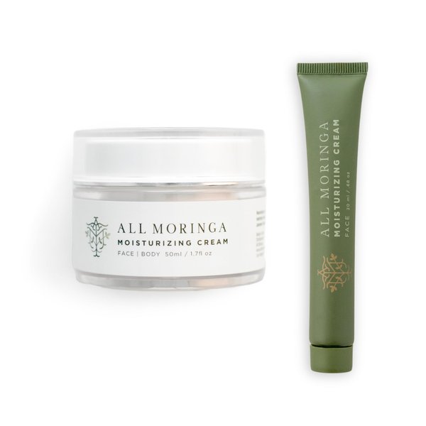 Moringa Oleifera Face Cream, Nourishing, Moisturizing, and Hydrating, Clean Ingredients, Exclusive Formula for Sensitive Skin, Lightweight, All-Natural, Non GMO, Ethically Produced, Jasmine oil scent