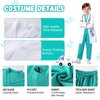 Doctor Costume for Kids - 8pcs Kids Scrubs with Lab Coat Dress Up Set, Halloween Costumes for Girls Boys, Toddler Halloween Costume Pretend Play Kit, Kids Dress Up Clothes Costume for Boys 3-10
