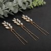 Rumtock 3pcs Opal Crystal Beads Hair Piece for Brides Women Girls Handmade Simple Hair Pins for Special Occasion (Opal)