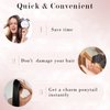 SEGO Pro Ponytail Extensions Human Hair Long Straight Ponytail Hair Extensions with Magic Paste Wrap Around Clip in Ponytail Extensions Real Human Hair,22inch #1B Jet Black,95g