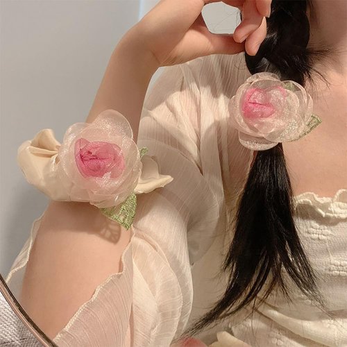 Hair Accessories for Women: Side Rose Hair Clips, Scrunchies, Decorative Hair Ties for Thick and ...