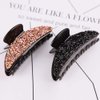 Lurrose 2pcs Rhinestones Beads Hair Claw Clip Shiny Glitter Resin Hair Jaw Clips Elegant Crystal Non-slip Hair Barrettes for Women and Girls