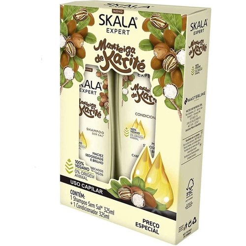 Skala - Linha Expert - Kit Manteiga de Karite Shampoo e Condicionador (2 x 325 Ml) - (Expert Collection - Shea Butter Shampoo & Conditioner Set (2 x 11 Fl Oz))