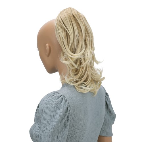 CAISHA 14" Wavy Clip On Ponytail With Butterfly Clip Hairpiece Heat-resistant Synthetic Fibres Blond Mix H136