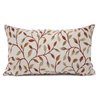 YOUR SMILE Farmhouse Oblong Rectangle Floral Chenille Embroidery Decorative Throw Pillow Case Cushion Cover Lumbar Pillowcase for Sofa 12 x 20 Inch, Brown Leaves
