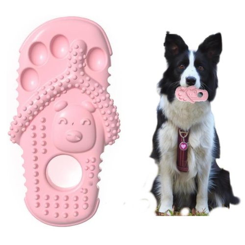 CLGoods Pet Slipper-Shaped Toy - Dog TPR Safe Chew Toy, Puppy Teething Stick, Dog Chew Toy