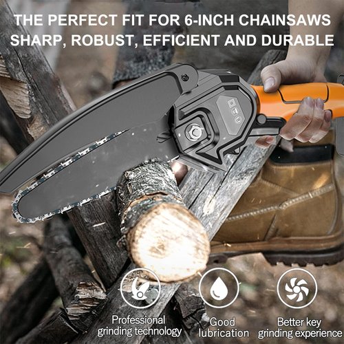 GSSHBR 6 Inch Mini Chainsaw Chain Replacement Accessories,4 Pieces Chain Saw Chains for Cordless Electric Portable Mini Chainsaw for Pruning Shears Wood Cutting(37 Drive Links)