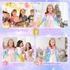 OHARLOBE Toddler Toys for Ages 3-8, 8 Pcs Rainbow Princess Dress Up Clothes for Girls 4-6, Princess Cape Set Kids Toys, Princess Girls Toys for Easter Halloween Birthday Christmas Gifts Party Favors