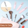 3 Pieces Stainless Steel Nail Files with Leather Case, Double Sided Metal Nail Files with Anti-Slip Handle, Metal Nail File Buffer Manicure Pedicure Tools for Fingernail Toenail (Pink)