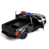 BDTCTK 1/36 Scale Compatible for Ford F150 Pickup Truck Police Car Model, Zinc Alloy Die-Cast Pull Back Vehicles Kid Toys for Boy Girl Gift (Black)