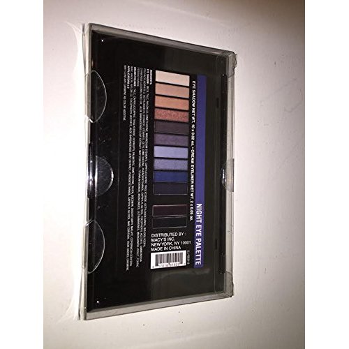 Macys Beauty Collection Limited Edition - Night Eye Shadow Palette with Eyeliner - 10 Shadows, 2 Cream Eyeliners